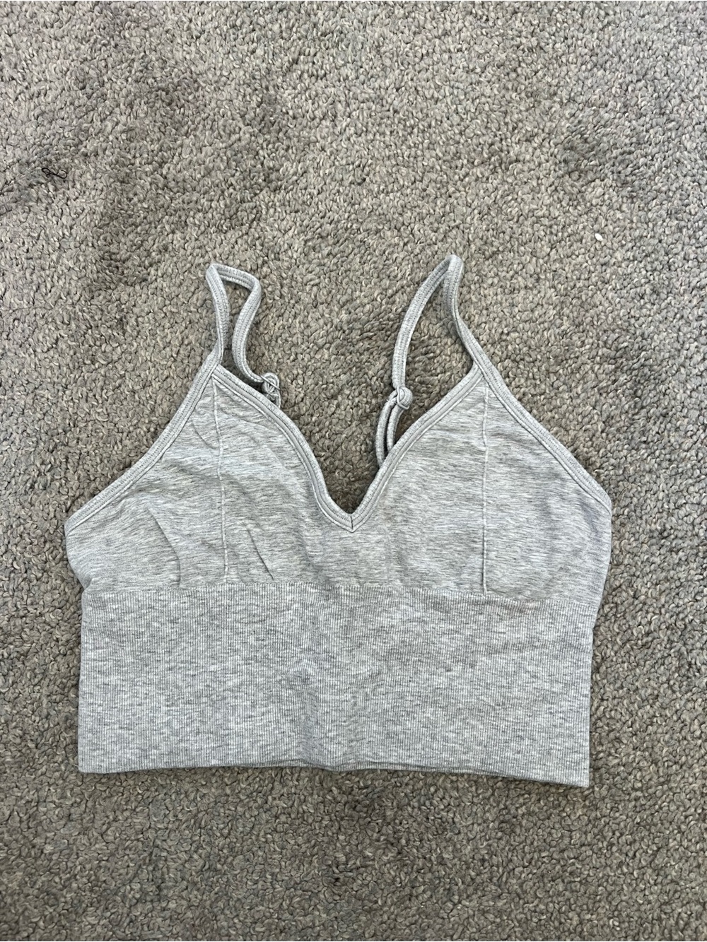 Alo Grey Seamless Sports Bra